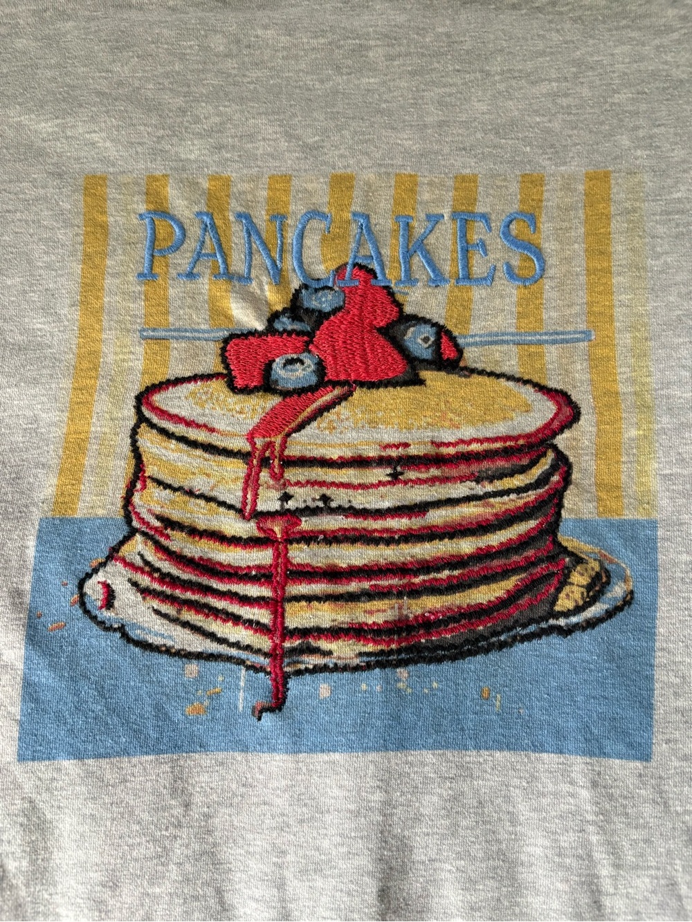 Anthropologie Embroidered Crewneck Sweatshirt Pancake Brunch Sz 1X - Picture 4 of 7